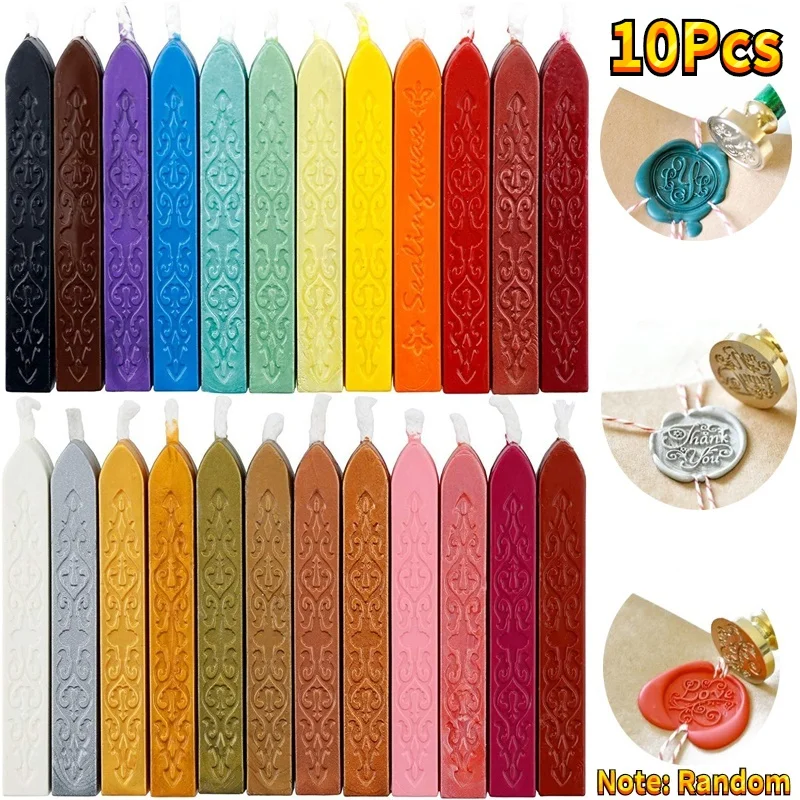 Beeswax Wrap Reusable - 10Pcs Sealing Wax Sticks Colorful Antique