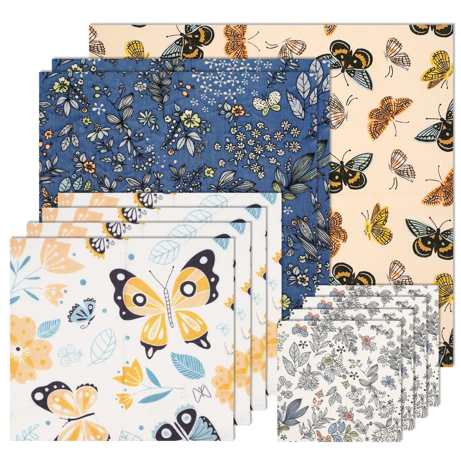 Beeswax Wrap Reusable - 11 Pcs Beeswax Food Wrap Set