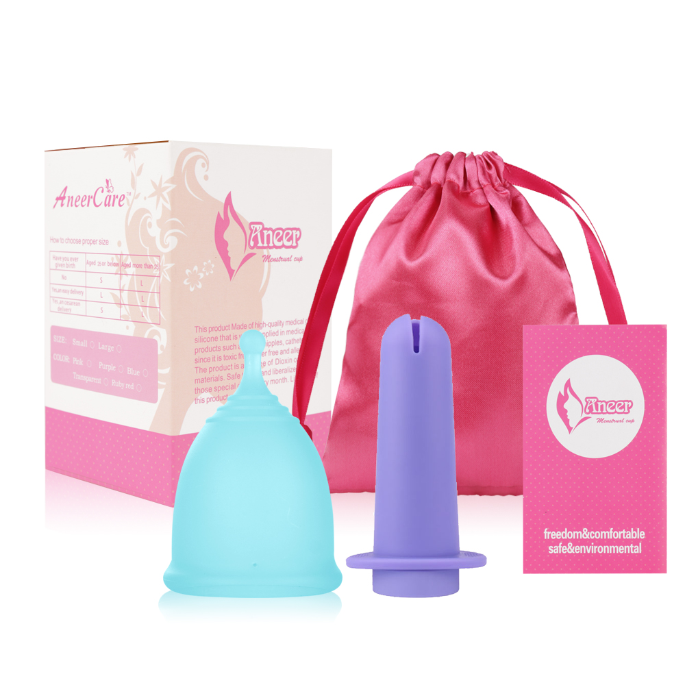 Menstrual Cup Silicone - Feminine Hygiene Menstrual Cup Booster Easy