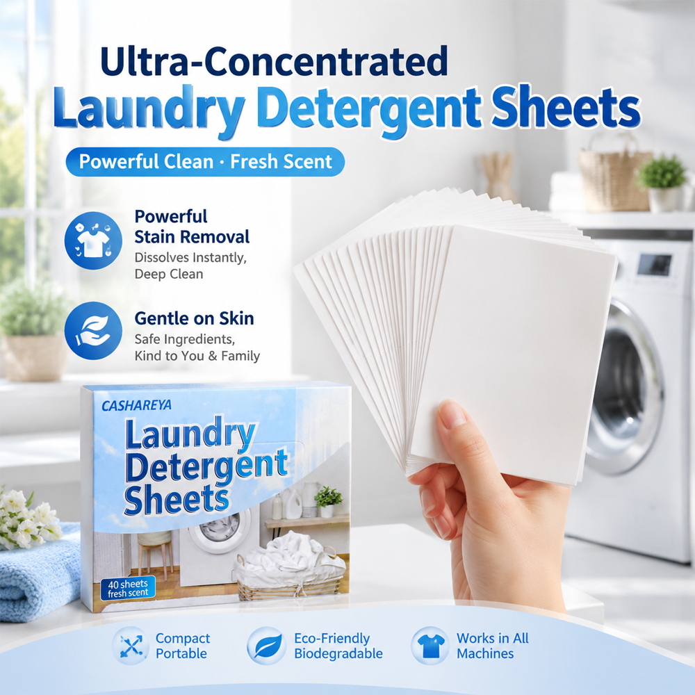 Laundry Strip Eco - CASHAREYA Laundry Detergent Sheets 40 Pcs