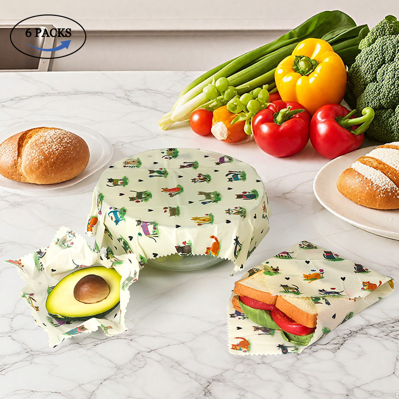6 Packs (2S. 2M, 2L) Reusable  - Beeswax Wrap Reusable review and price