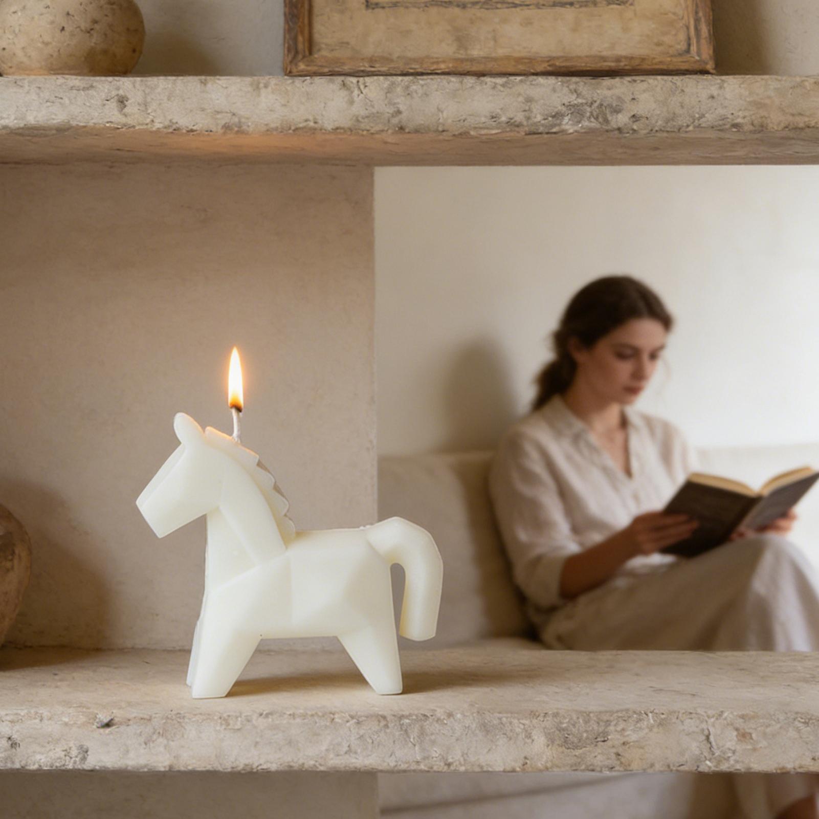 Horse Figure Scented Candle Tr - Beeswax Wrap Reusable review and price