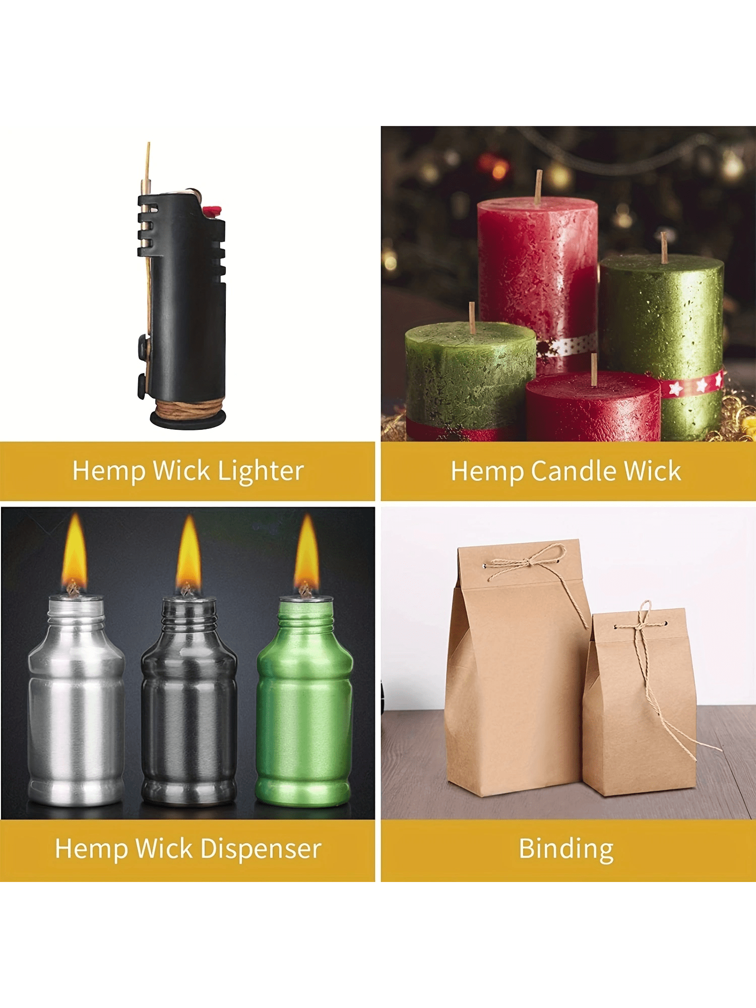 200 in Hemp Wick, Hemp Wick Co - Beeswax Wrap Reusable review and price